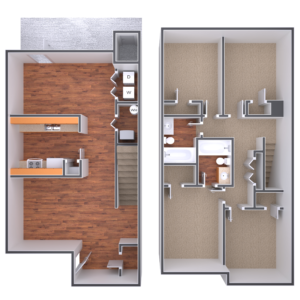 4 Bed/2 Bath Townhome 4 Bedroom Townhome